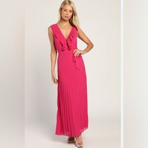 NWT Elegant Pink Sleeveless Maxi Dress